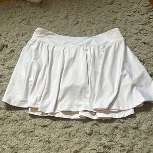 White tennis skirt